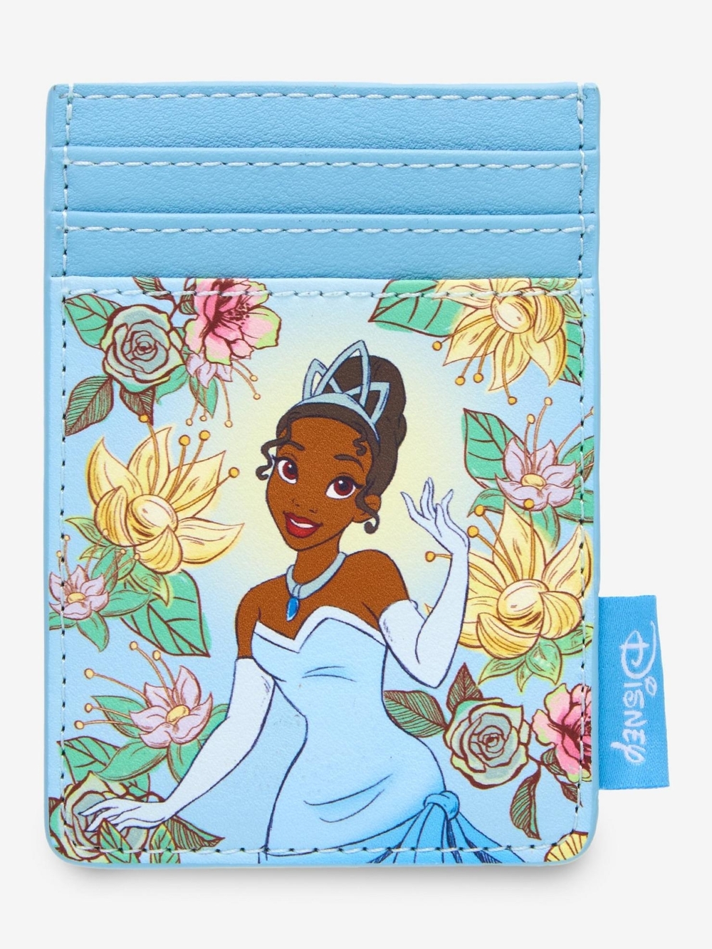 Disney Princess Tiana Light Blue Floral Card Sleeve Holder Wallet